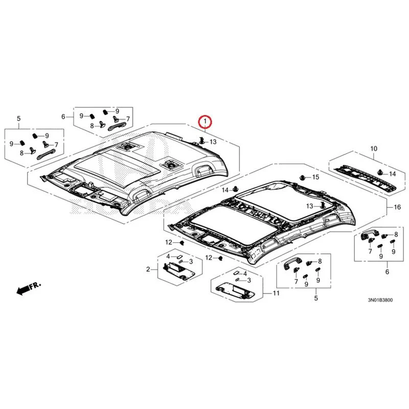 [NEW] JDM HONDA VEZEL e:HEV RV5 2025 Roof Lining GENUINE OEM - Image 2