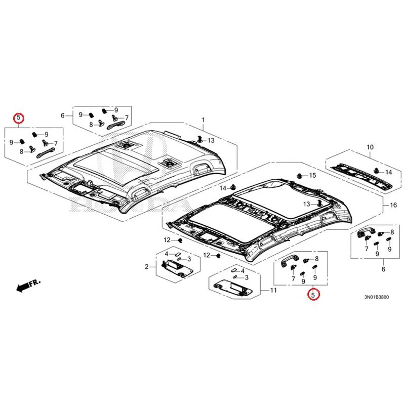 [NEW] JDM HONDA VEZEL e:HEV RV5 2025 Roof Lining GENUINE OEM - Image 6