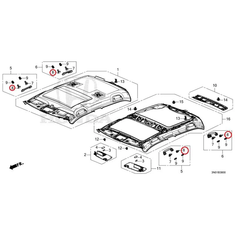 [NEW] JDM HONDA VEZEL e:HEV RV5 2025 Roof Lining GENUINE OEM - Image 9