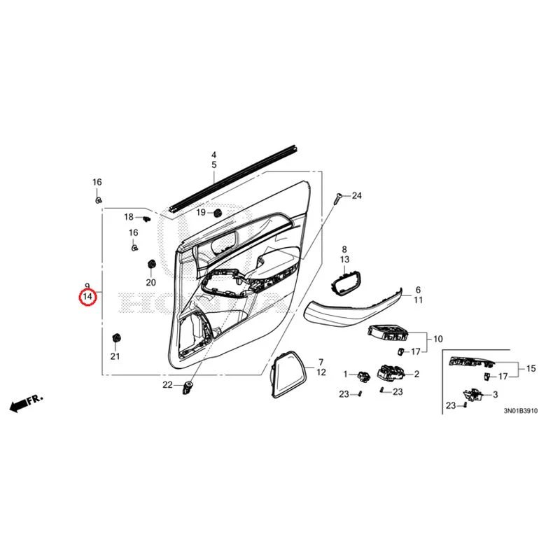[NEW] JDM HONDA VEZEL e:HEV RV5 2025 Front Door Lining GENUINE OEM - Image 15