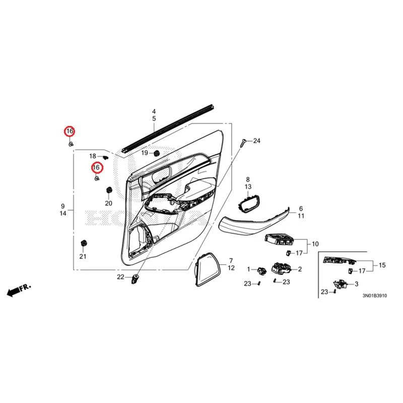 [NEW] JDM HONDA VEZEL e:HEV RV5 2025 Front Door Lining GENUINE OEM - Image 17