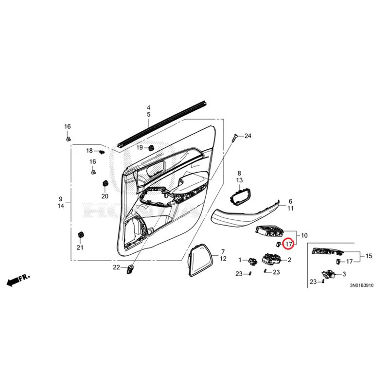 [NEW] JDM HONDA VEZEL e:HEV RV5 2025 Front Door Lining GENUINE OEM - Image 18