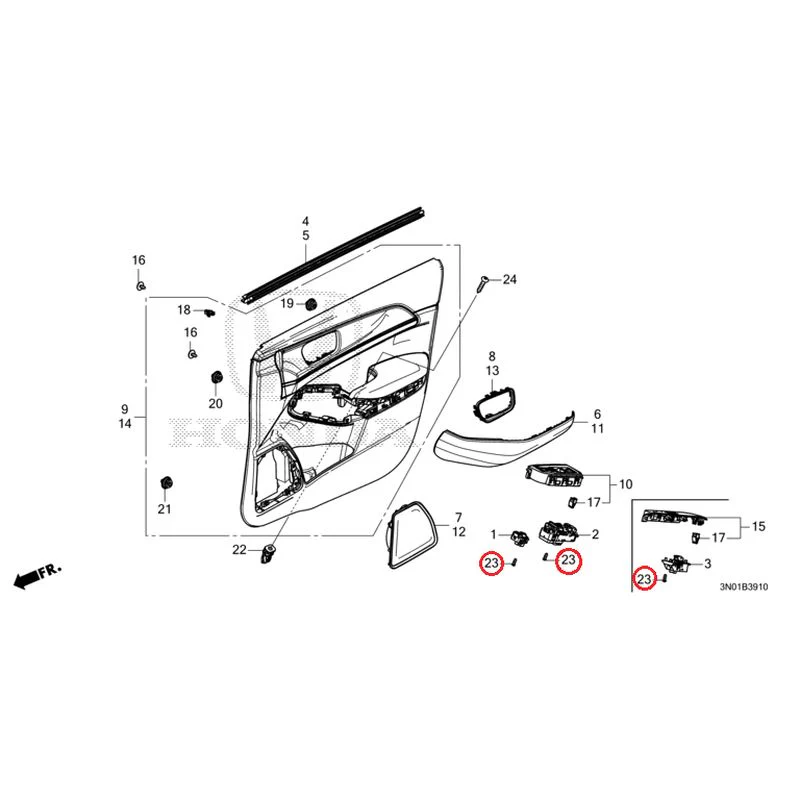 [NEW] JDM HONDA VEZEL e:HEV RV5 2025 Front Door Lining GENUINE OEM - Image 24