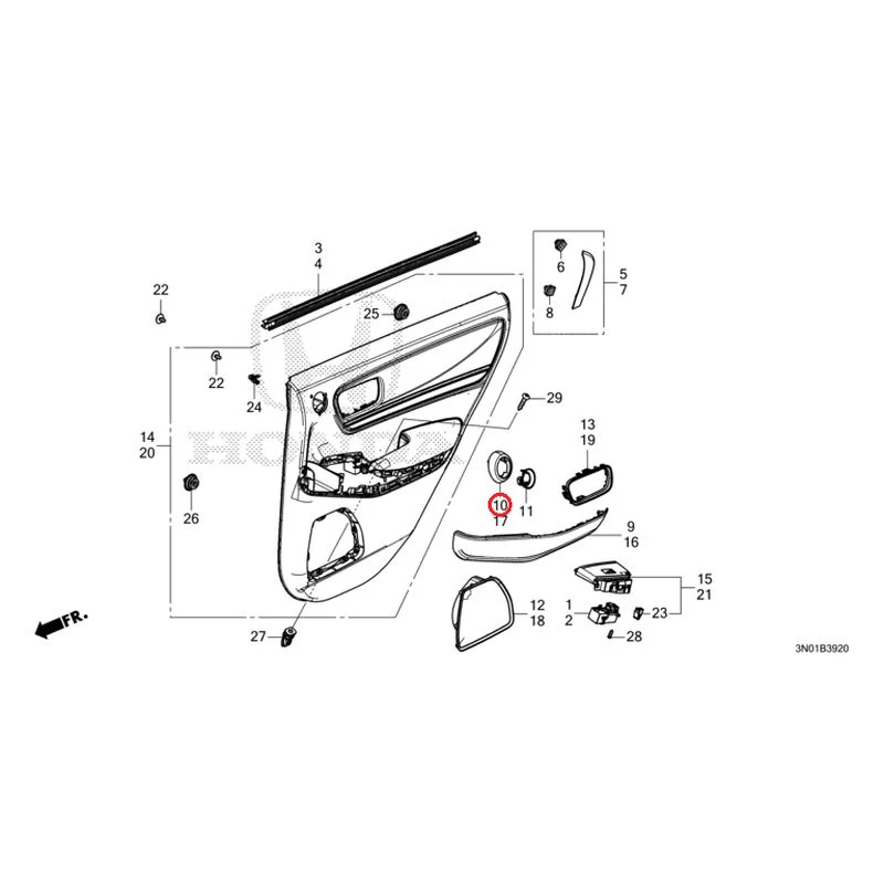 [NEW] JDM HONDA VEZEL e:HEV RV5 2025 Rear Door Lining GENUINE OEM - Image 11