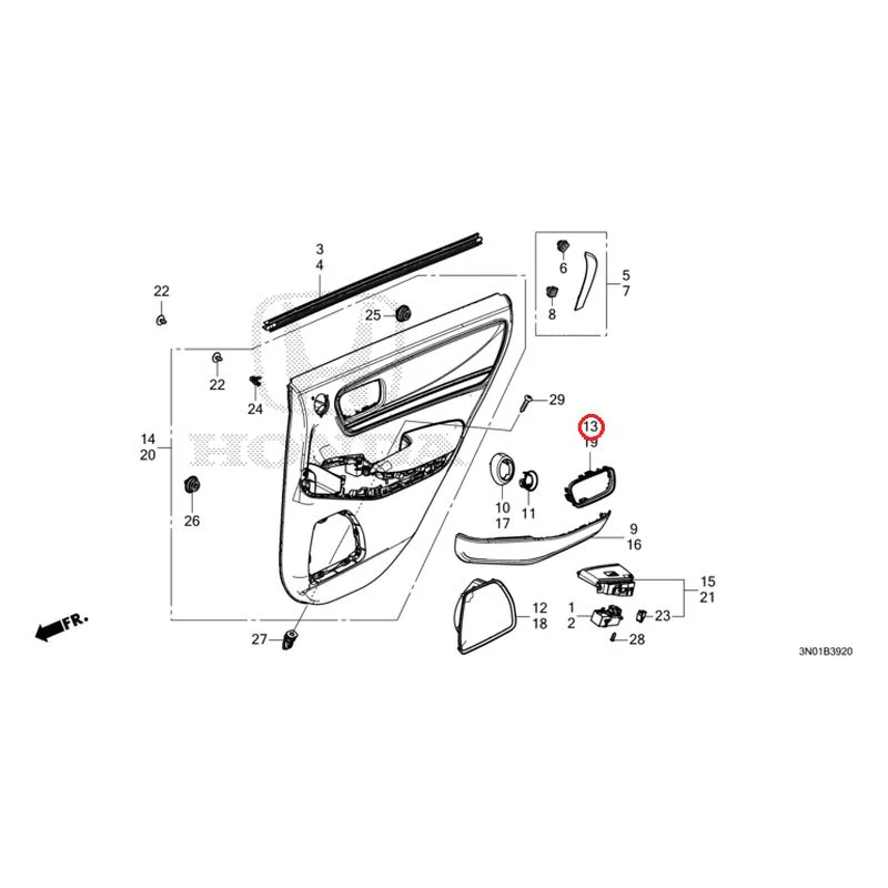 [NEW] JDM HONDA VEZEL e:HEV RV5 2025 Rear Door Lining GENUINE OEM - Image 14