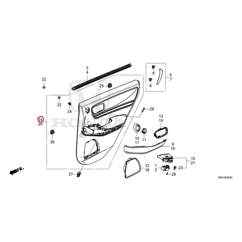 [NEW] JDM HONDA VEZEL e:HEV RV5 2025 Rear Door Lining GENUINE OEM - Image 15