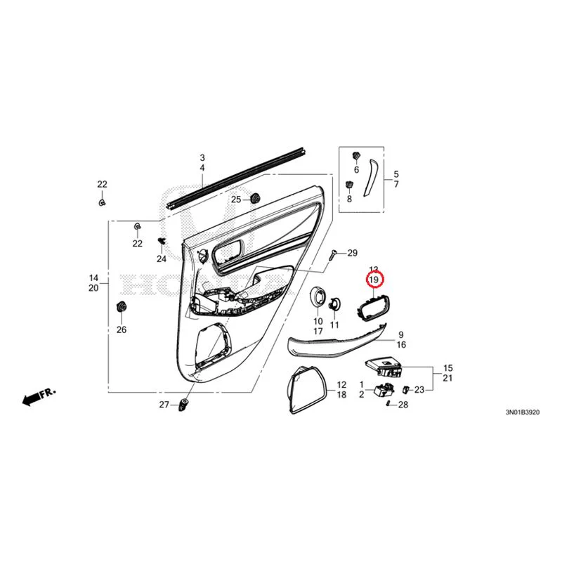 [NEW] JDM HONDA VEZEL e:HEV RV5 2025 Rear Door Lining GENUINE OEM - Image 21