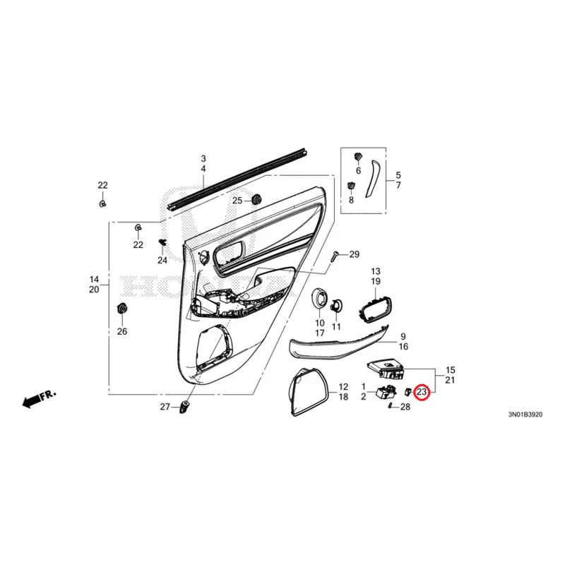 [NEW] JDM HONDA VEZEL e:HEV RV5 2025 Rear Door Lining GENUINE OEM - Image 26