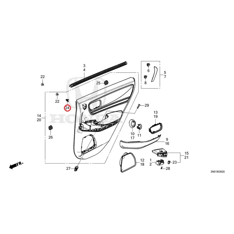 [NEW] JDM HONDA VEZEL e:HEV RV5 2025 Rear Door Lining GENUINE OEM - Image 27