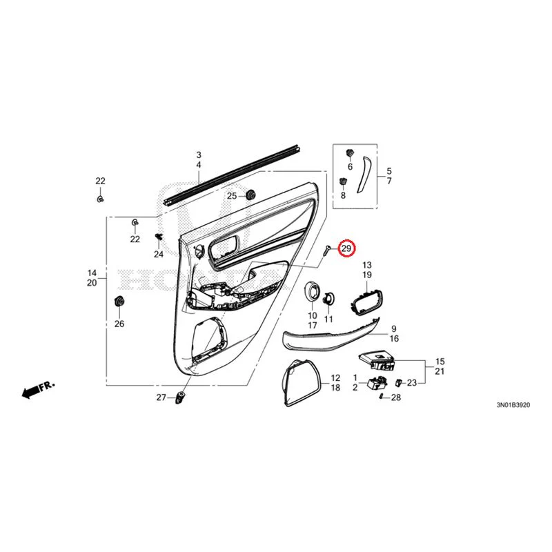 [NEW] JDM HONDA VEZEL e:HEV RV5 2025 Rear Door Lining GENUINE OEM - Image 32