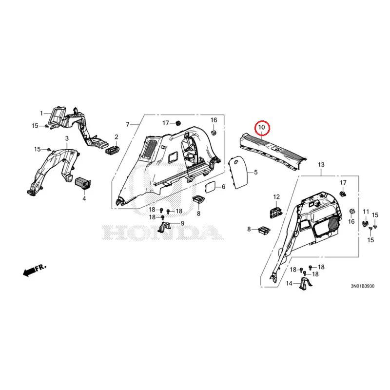 [NEW] JDM HONDA VEZEL e:HEV RV5 2025 Side Lining GENUINE OEM - Image 12