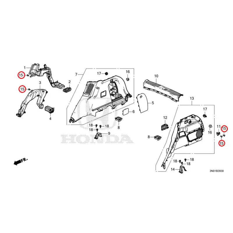 [NEW] JDM HONDA VEZEL e:HEV RV5 2025 Side Lining GENUINE OEM - Image 18