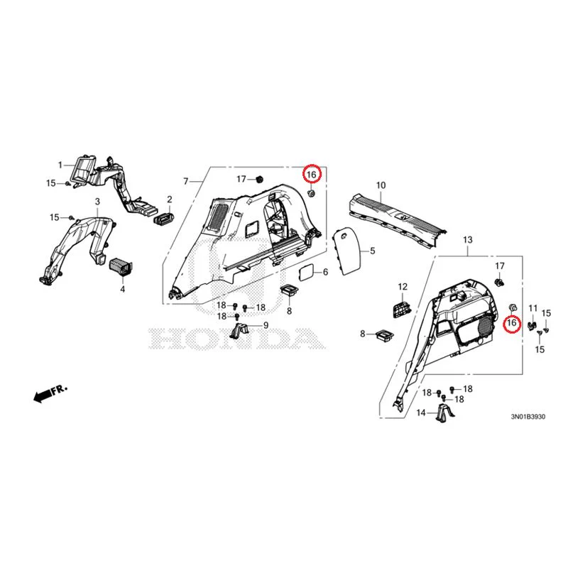 [NEW] JDM HONDA VEZEL e:HEV RV5 2025 Side Lining GENUINE OEM - Image 19