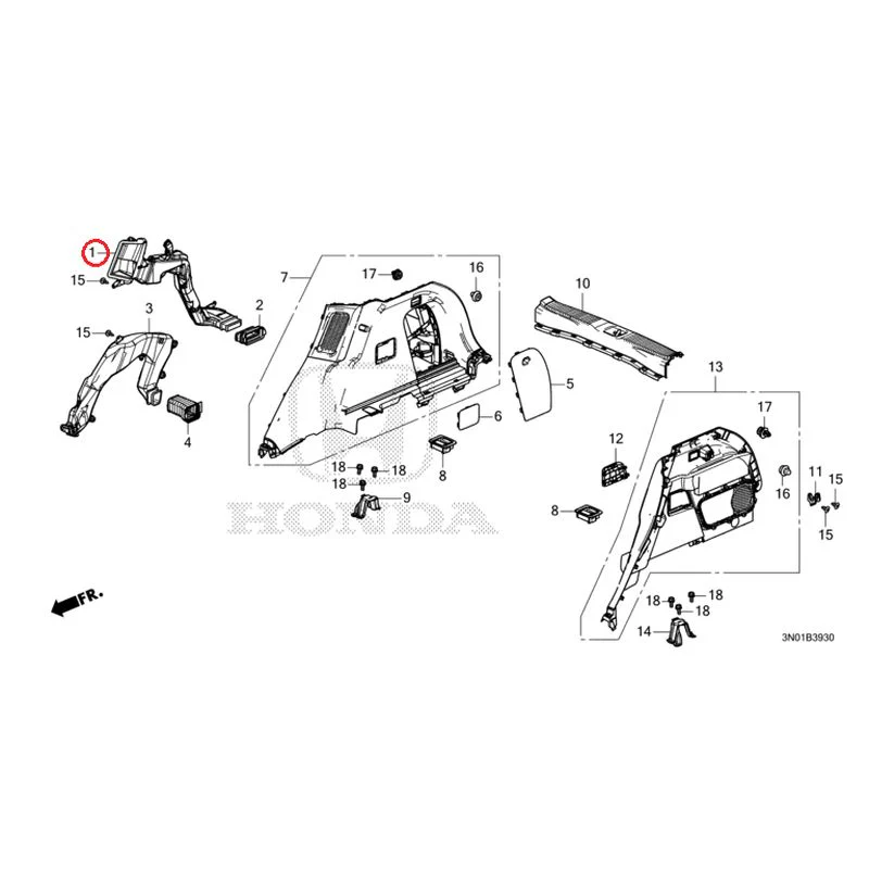 [NEW] JDM HONDA VEZEL e:HEV RV5 2025 Side Lining GENUINE OEM - Image 2
