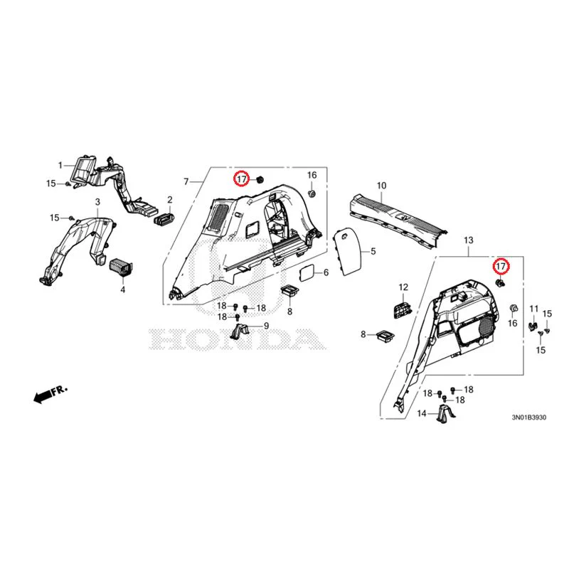 [NEW] JDM HONDA VEZEL e:HEV RV5 2025 Side Lining GENUINE OEM - Image 20