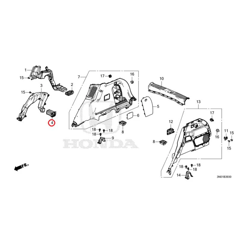 [NEW] JDM HONDA VEZEL e:HEV RV5 2025 Side Lining GENUINE OEM - Image 5