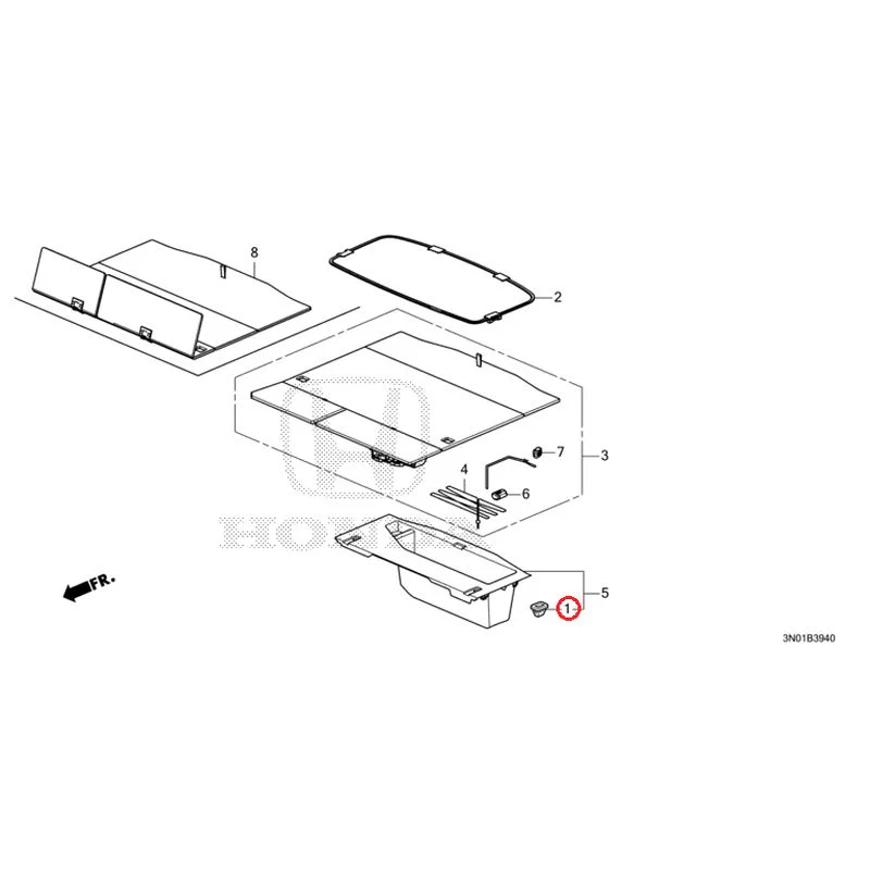 [NEW] JDM HONDA VEZEL e:HEV RV5 2025 Trunk under box GENUINE OEM - Image 2