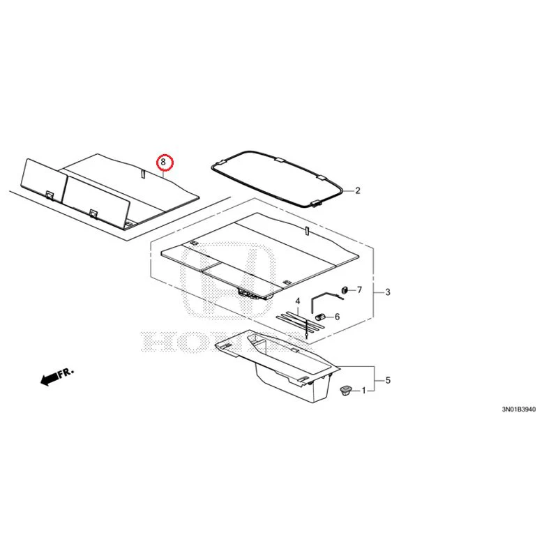 [NEW] JDM HONDA VEZEL e:HEV RV5 2025 Trunk under box GENUINE OEM - Image 5