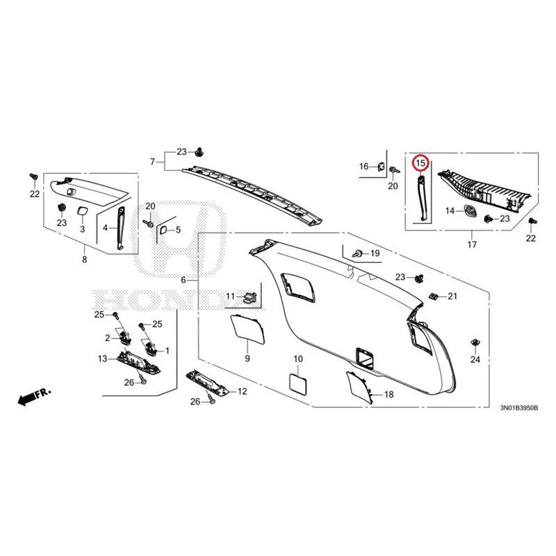[NEW] JDM HONDA VEZEL e:HEV RV5 2025 Tailgate Lining GENUINE OEM - Image 13