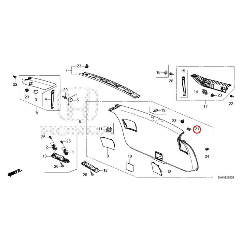 [NEW] JDM HONDA VEZEL e:HEV RV5 2025 Tailgate Lining GENUINE OEM - Image 19