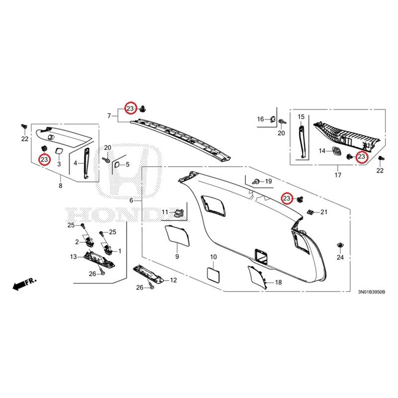 [NEW] JDM HONDA VEZEL e:HEV RV5 2025 Tailgate Lining GENUINE OEM - Image 21