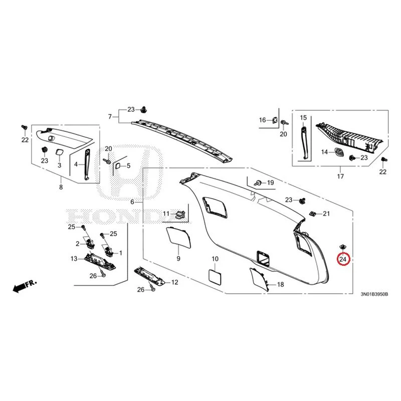 [NEW] JDM HONDA VEZEL e:HEV RV5 2025 Tailgate Lining GENUINE OEM - Image 22