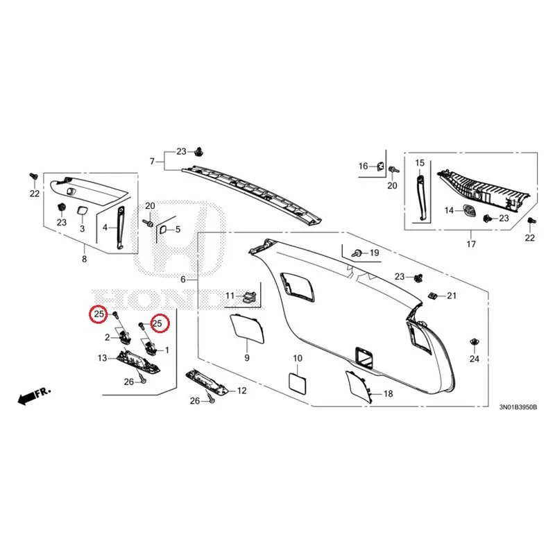 [NEW] JDM HONDA VEZEL e:HEV RV5 2025 Tailgate Lining GENUINE OEM - Image 23
