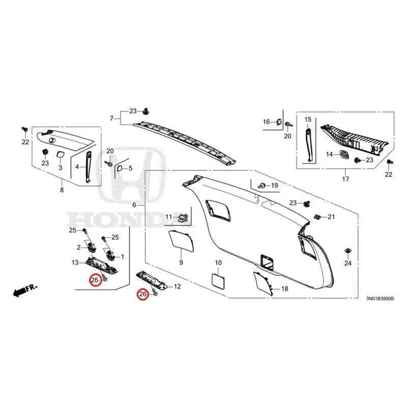 [NEW] JDM HONDA VEZEL e:HEV RV5 2025 Tailgate Lining GENUINE OEM - Image 24