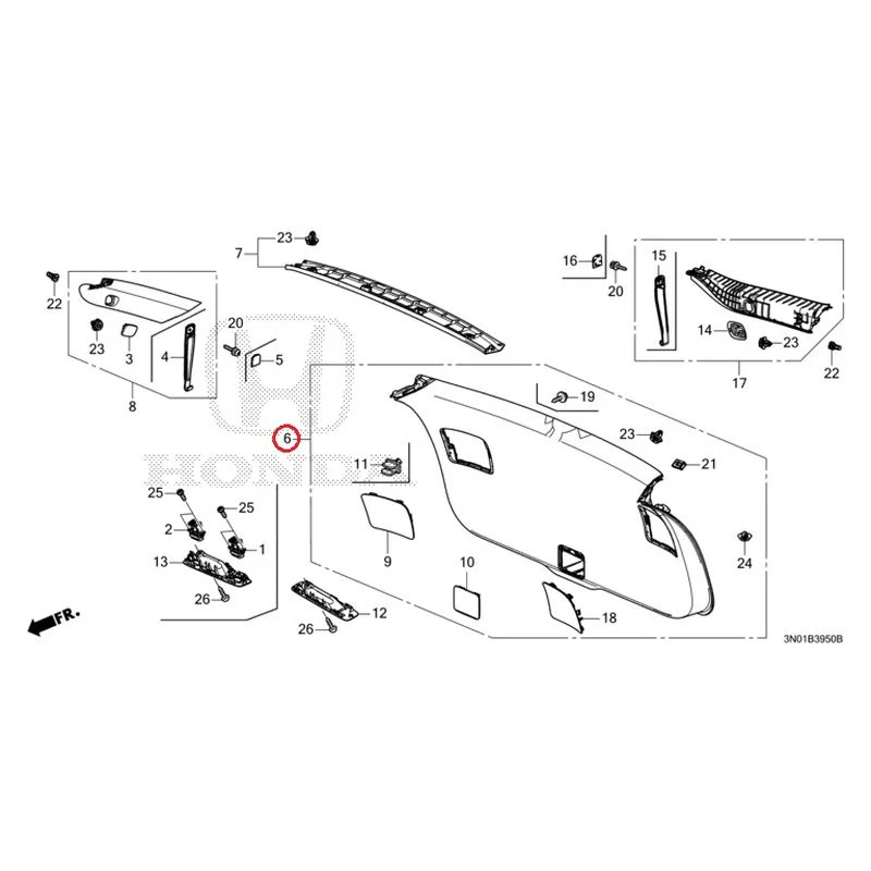 [NEW] JDM HONDA VEZEL e:HEV RV5 2025 Tailgate Lining GENUINE OEM - Image 6