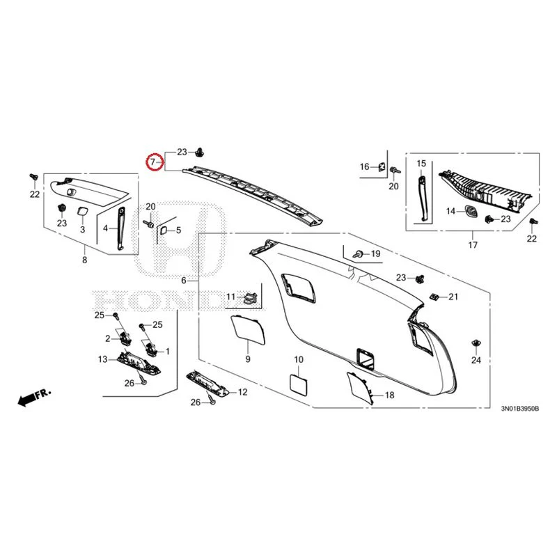 [NEW] JDM HONDA VEZEL e:HEV RV5 2025 Tailgate Lining GENUINE OEM - Image 7
