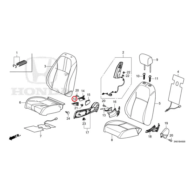 [NEW] JDM HONDA VEZEL e:HEV RV5 2025 Front Seat (Driver's Side) GENUINE OEM - Image 13