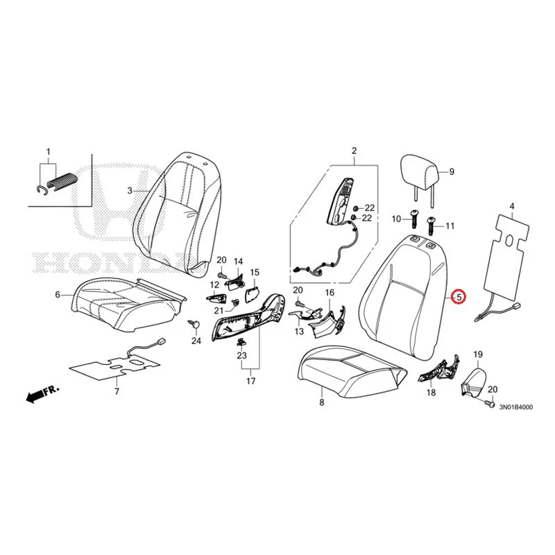 [NEW] JDM HONDA VEZEL e:HEV RV5 2025 Front Seat (Driver's Side) GENUINE OEM - Image 6