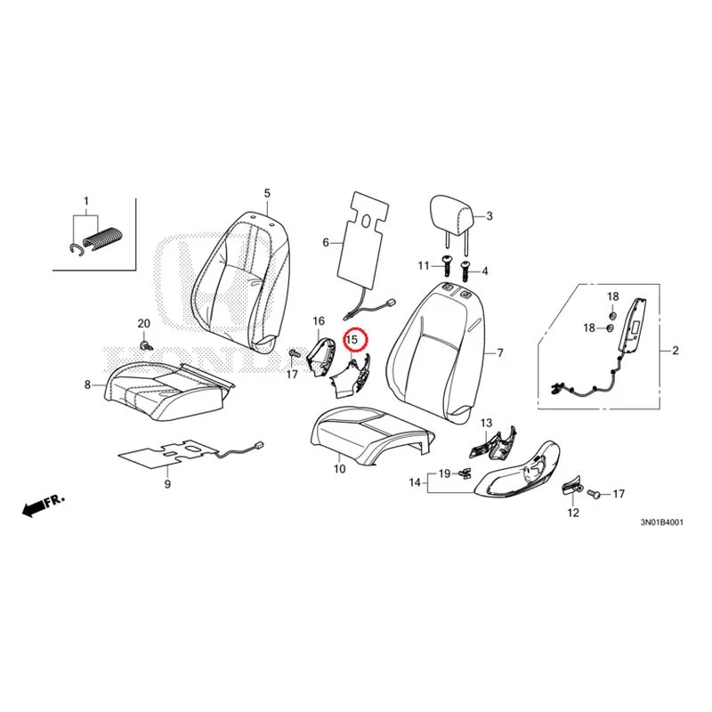 [NEW] JDM HONDA VEZEL e:HEV RV5 2025 Front Seat (Passenger Side) GENUINE OEM - Image 16
