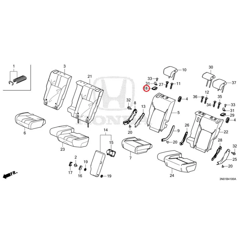 [NEW] JDM HONDA VEZEL e:HEV RV5 2025 Rear Seat GENUINE OEM - Image 19