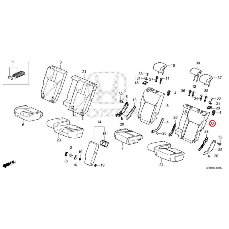 [NEW] JDM HONDA VEZEL e:HEV RV5 2025 Rear Seat GENUINE OEM - Image 23