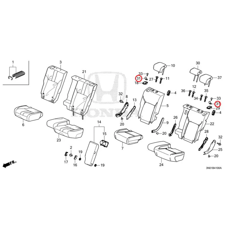 [NEW] JDM HONDA VEZEL e:HEV RV5 2025 Rear Seat GENUINE OEM - Image 32