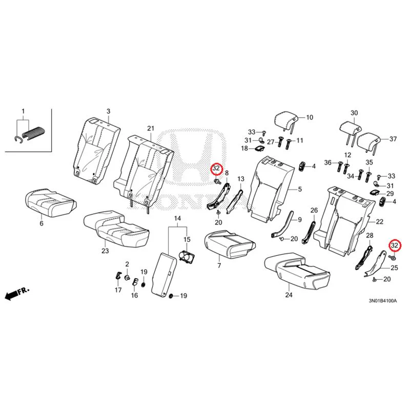 [NEW] JDM HONDA VEZEL e:HEV RV5 2025 Rear Seat GENUINE OEM - Image 33