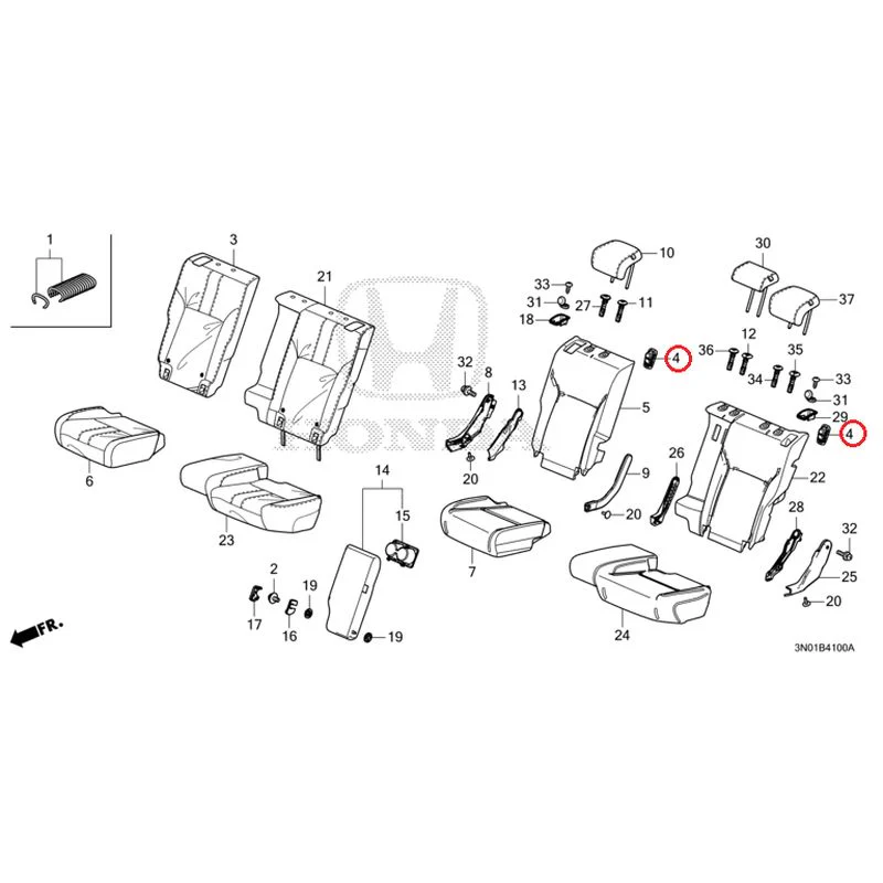 [NEW] JDM HONDA VEZEL e:HEV RV5 2025 Rear Seat GENUINE OEM - Image 5
