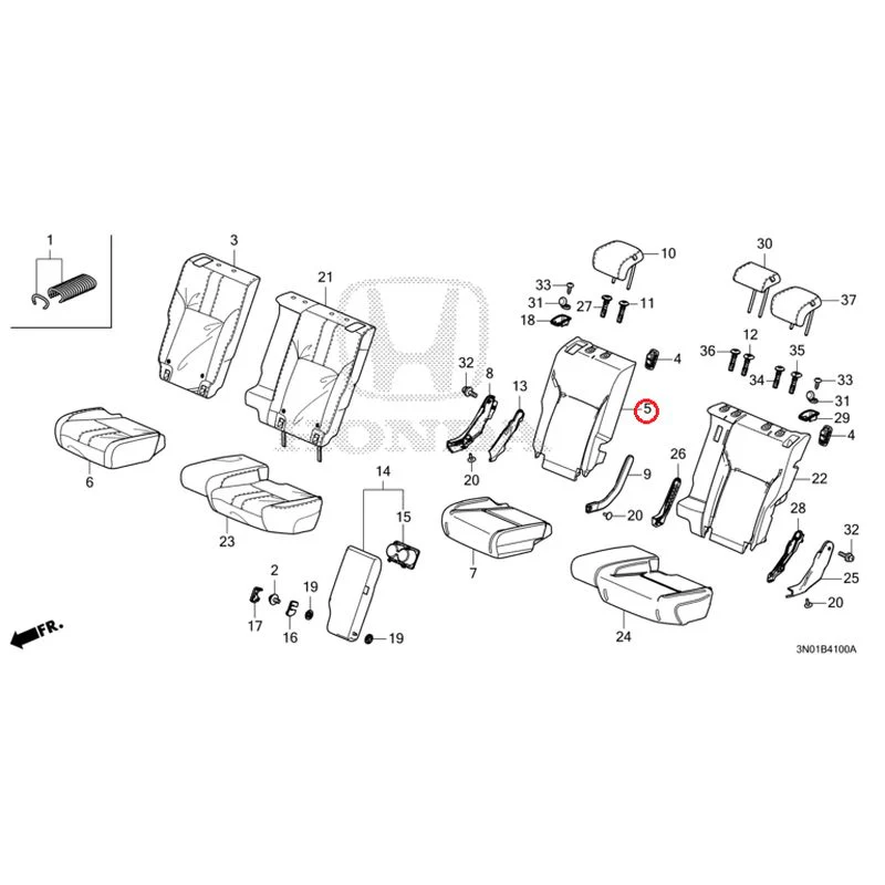 [NEW] JDM HONDA VEZEL e:HEV RV5 2025 Rear Seat GENUINE OEM - Image 6