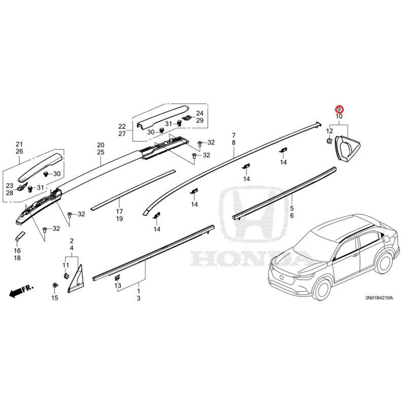 [NEW] JDM HONDA VEZEL e:HEV RV5 2025 Molding GENUINE OEM - Image 10