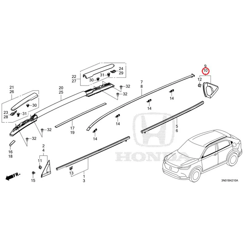 [NEW] JDM HONDA VEZEL e:HEV RV5 2025 Molding GENUINE OEM - Image 11