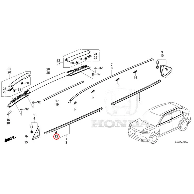 [NEW] JDM HONDA VEZEL e:HEV RV5 2025 Molding GENUINE OEM - Image 14