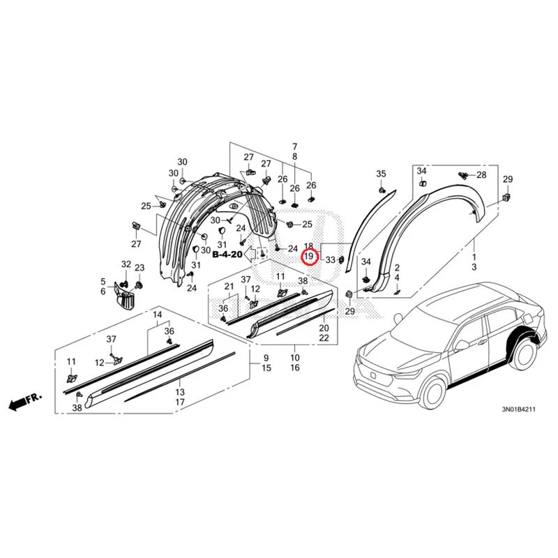 [NEW] JDM HONDA VEZEL e:HEV RV5 2025 Protectors GENUINE OEM - Image 20