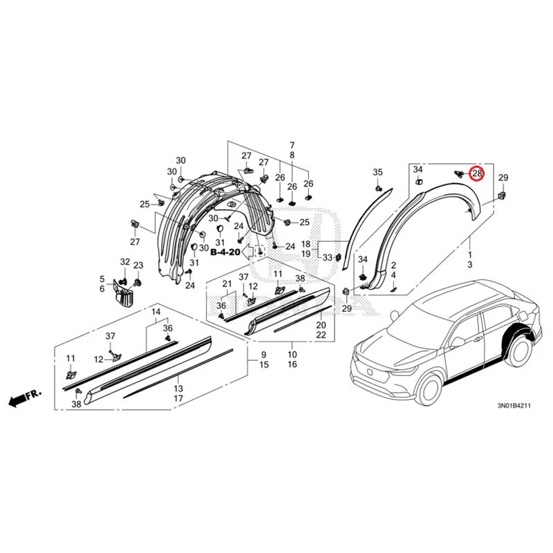 [NEW] JDM HONDA VEZEL e:HEV RV5 2025 Protectors GENUINE OEM - Image 29