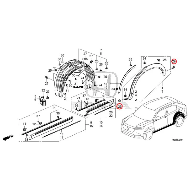 [NEW] JDM HONDA VEZEL e:HEV RV5 2025 Protectors GENUINE OEM - Image 30