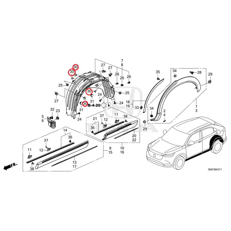 [NEW] JDM HONDA VEZEL e:HEV RV5 2025 Protectors GENUINE OEM - Image 31