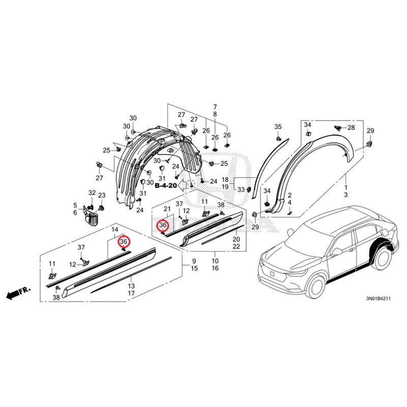 [NEW] JDM HONDA VEZEL e:HEV RV5 2025 Protectors GENUINE OEM - Image 37