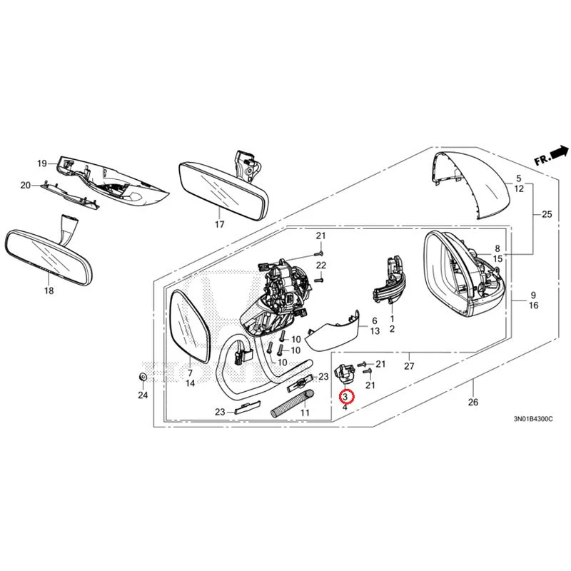 [NEW] JDM HONDA VEZEL e:HEV RV5 2025 Mirrors GENUINE OEM - Image 4