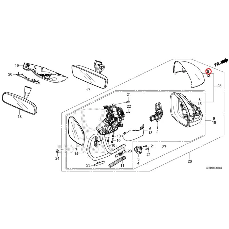 [NEW] JDM HONDA VEZEL e:HEV RV5 2025 Mirrors GENUINE OEM - Image 9