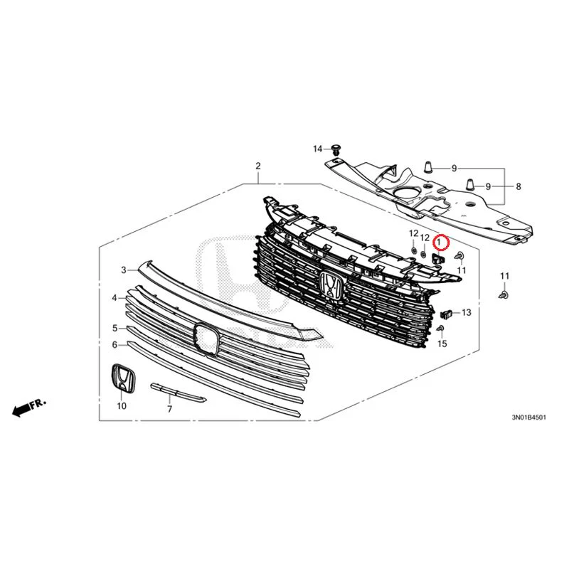 [NEW] JDM HONDA VEZEL e:HEV RV5 2025 Front Grill (2) GENUINE OEM - Image 2